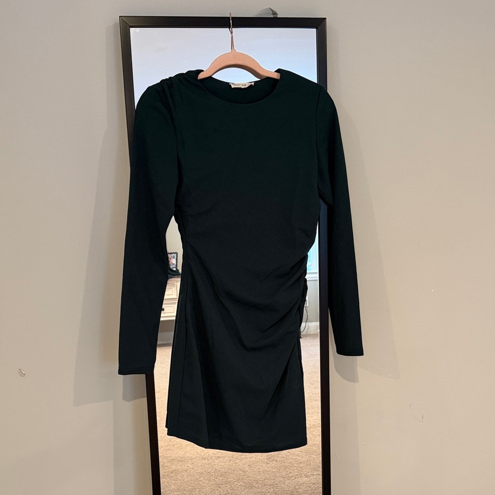 Elegant green Long Sleeve Dress